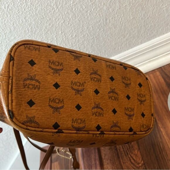 MCM Brown Monogram Tote Bag - Picture 6 of 8
